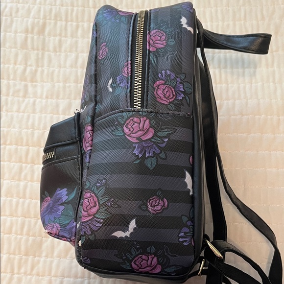 Disney Nightmare Before Christmas Black and Purple Mini Backpack - Jack & Sally - Picture 5 of 15